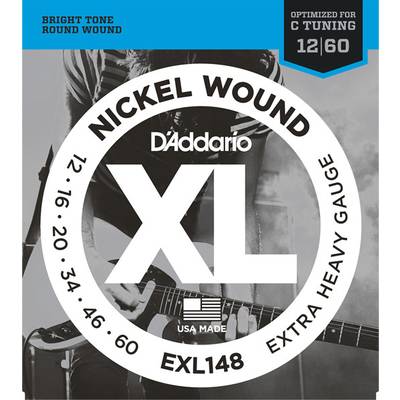 D'Addario EXL148 エレキギター弦 XL Nickel Round Wound エクストラヘビーゲージ 012-060 【ダダリオ】