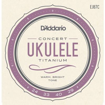 D'Addario EJ87C ウクレレ弦 Ukulele Strings Titanium コンサートウクレレ用 【ダダリオ】