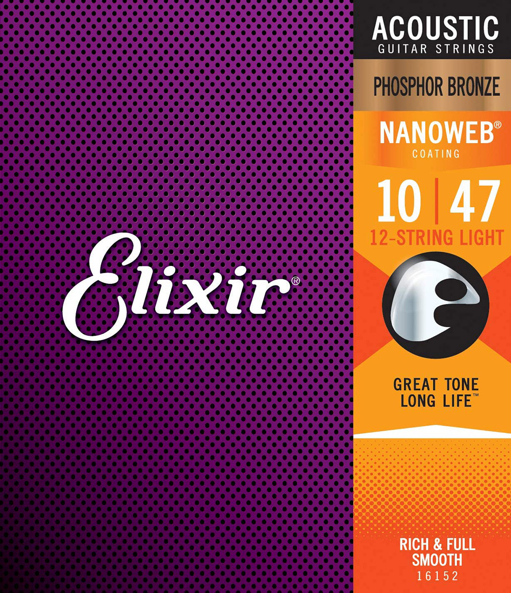 Elixir NANOWEB フォスファーブロンズ 10-47 12STRING ライト #16152