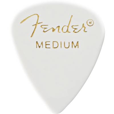 【定番ピック】 Fender 351 PICK 12 MEDIUM ピック 12枚セット ティアドロップ型 ミティアム ホワイト フェンダー 
