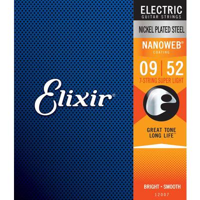 Elixir NANOWEB 09-52 7-String スーパーライト ＃12007 【エリクサー 7弦エレキギター弦】
