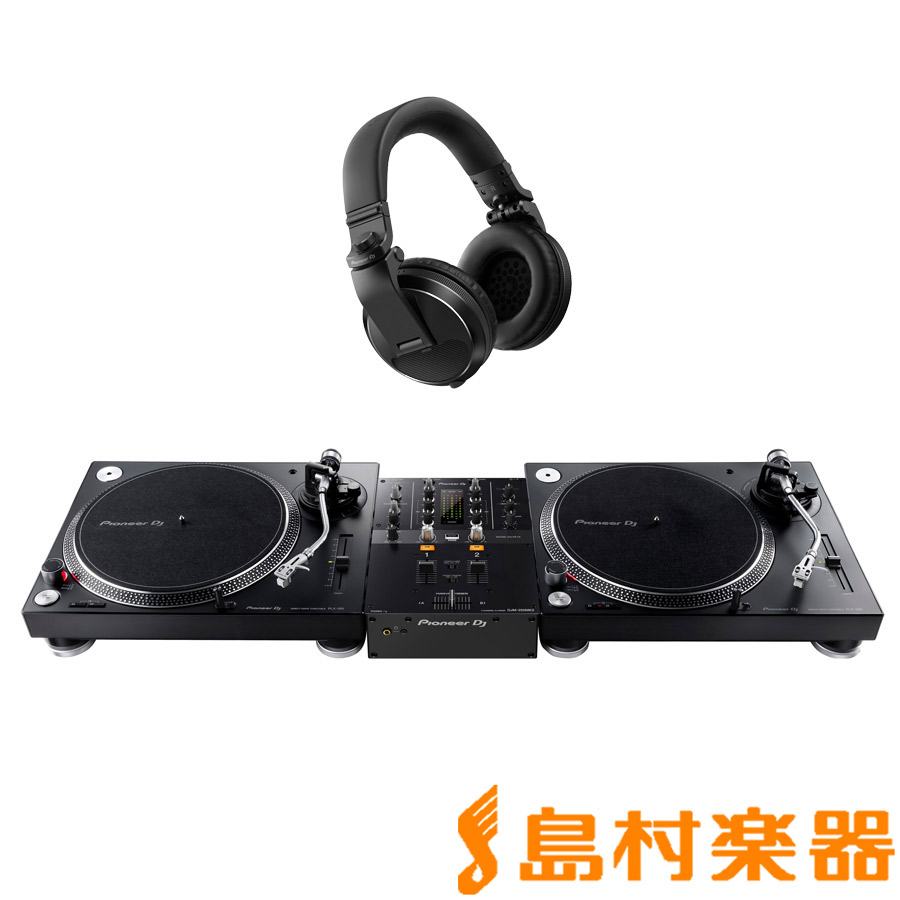 Pioneer DJ パイオニア PLX-500-K + DJM-250MK2(ミキサー) + HDJ-X5-K(ヘッドホン) アナログDJセット