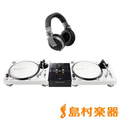 Pioneer DJ PLX-500-W + DJM-250MK2(ミキサー) + HDJ-X5-S(ヘッドホン) アナログ DJセット 【パイオニア】