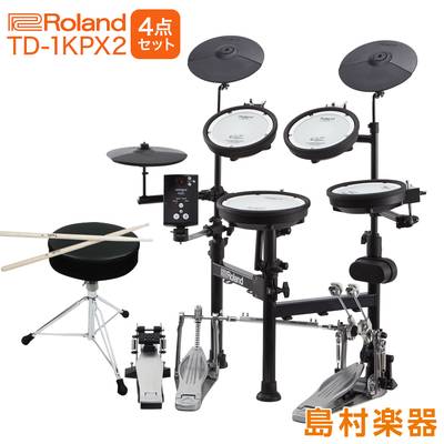 Roland 電子ドラム TD-1KPX2 V-Drums Portable TAMAツインペダル付属4点セット【折りたたみ式】 【オンラインストア限定 TD1KPX2】