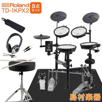 Roland 電子ドラム TD-1KPX2 V-Drums Portable TAMAツインペダル付属8点セット【折りたたみ式】 【オンラインストア限定 TD1KPX2】