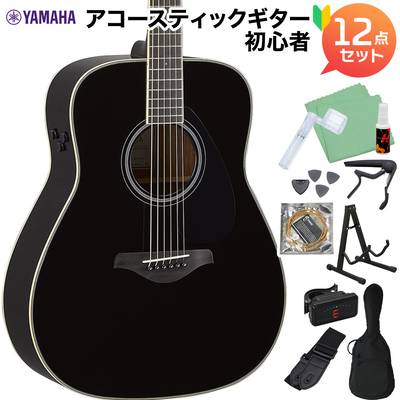 YAMAHA Trans Acoustic FG-TA Black トランスアコースティックギター初心者12点セット (エレアコ) 生音エフェクト ヤマハ 