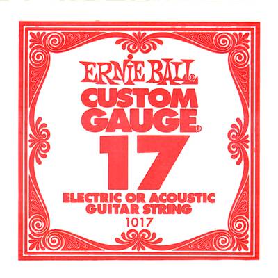 ERNiE BALL 1017 エレキギター／アコギ弦 017 プレーンスチール 【バラ弦1本】 アーニーボール 