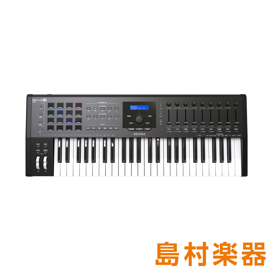 ARTURIA KeyLab49 MK2 (ブラック) 49鍵盤 MIDIキーボード 【アートリア】