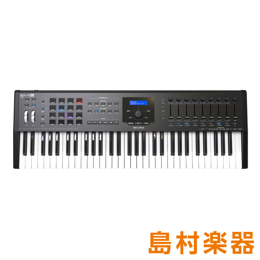 種類MIDIキーボードArturia KeyLab mkII 61鍵盤 ブラック【美品・送料無料】