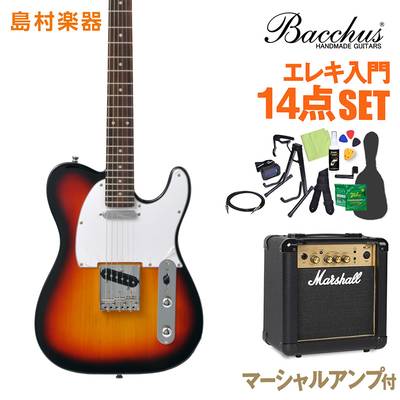 Bacchus BTC-1R 3TS エレキギター 初心者14点セット 【マーシャル 