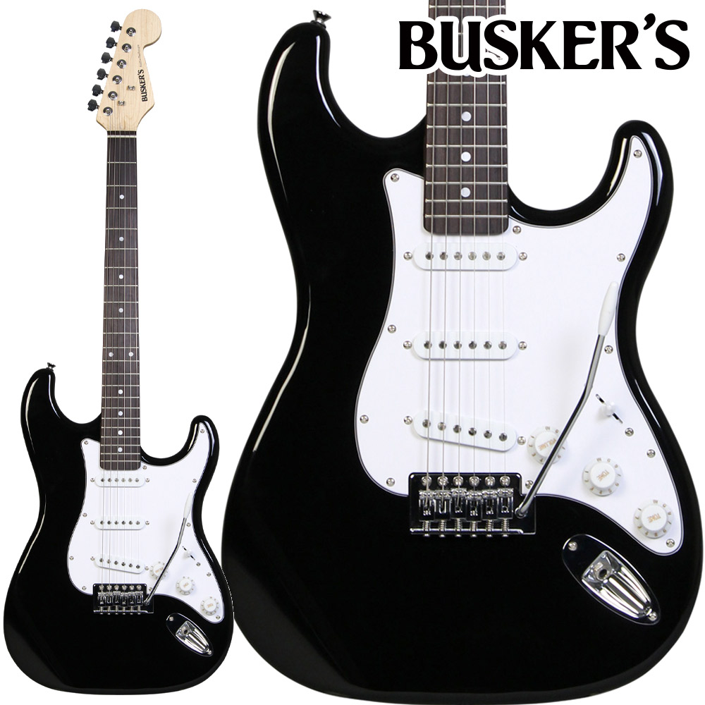 BUSKER'S BST-STD BLK エレキギター ストラトキャスタータイプ 軽量