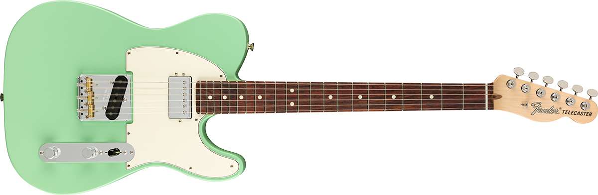 Fender USA American Performer Telecaster with Humbucking Rosewood Fingerboard Satin SURF Green フェンダー