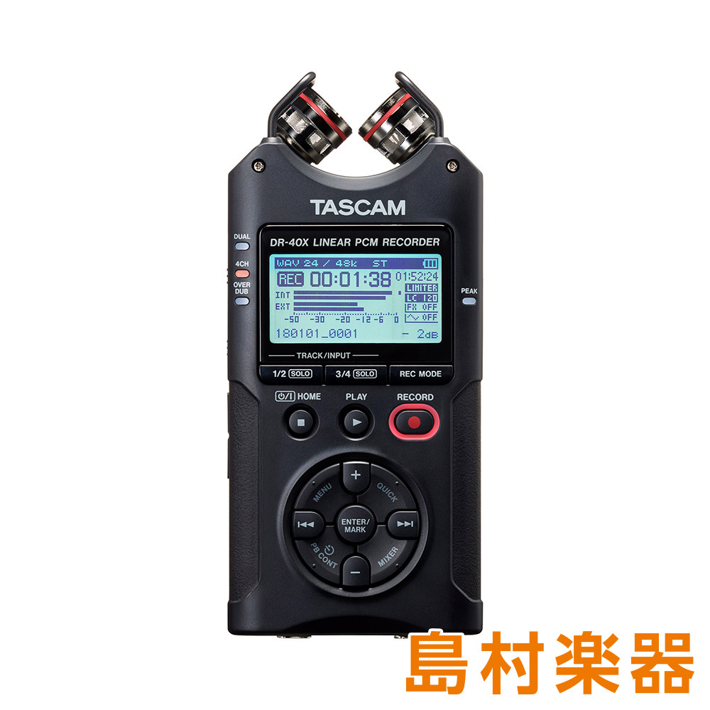 TASCAM DR-40X ハンディーレコーダー USBオーディオインターフェイス 【タスカム】