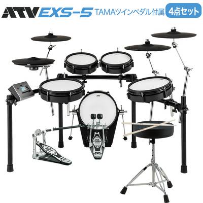 ATV EXS-5 TAMAツインペダル付属4点セット 電子ドラム 【 aDrums EXSシリーズ】【オンラインストア限定】