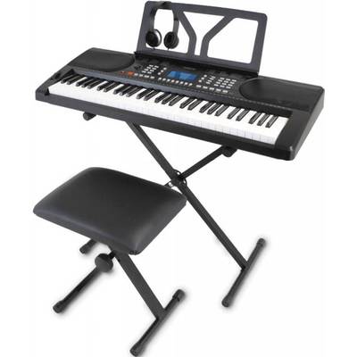 キーボード 電子ピアノ  onetone OTK-61S ブラック 61鍵盤 スタンド いす ヘッドホン セット 【ワントーン 子供 子供用 キッズ プレゼント】