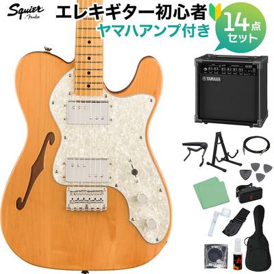Squier by Fender Classic Vibe '70s Telecaster Thinline, Maple Fingerboard, Natural 初心者14点セット 【ヤマハアンプ付き】 エレキギター テレキャスター スクワイヤー / スクワイア 【WEBSHOP限定】