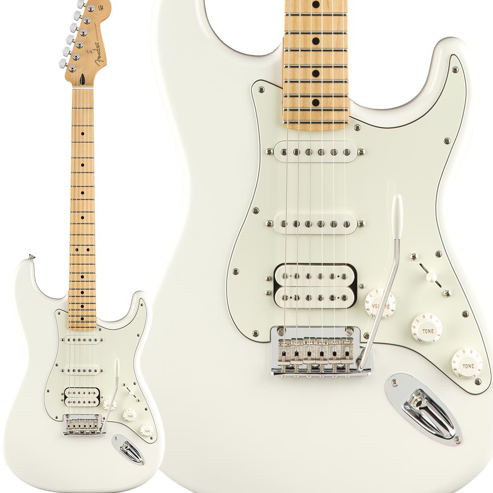 Fender Player Stratocaster HSS, Maple Fingerboard, Polar White ストラトキャスター 【フェンダー】