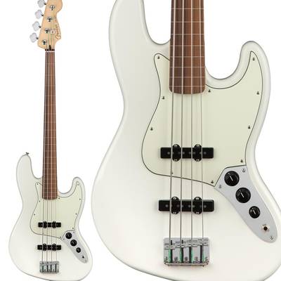 Fender Player Jazz Bass Fretless, Pau Ferro Fingerboard, Polar White ジャズベース フレットレス フェンダー 