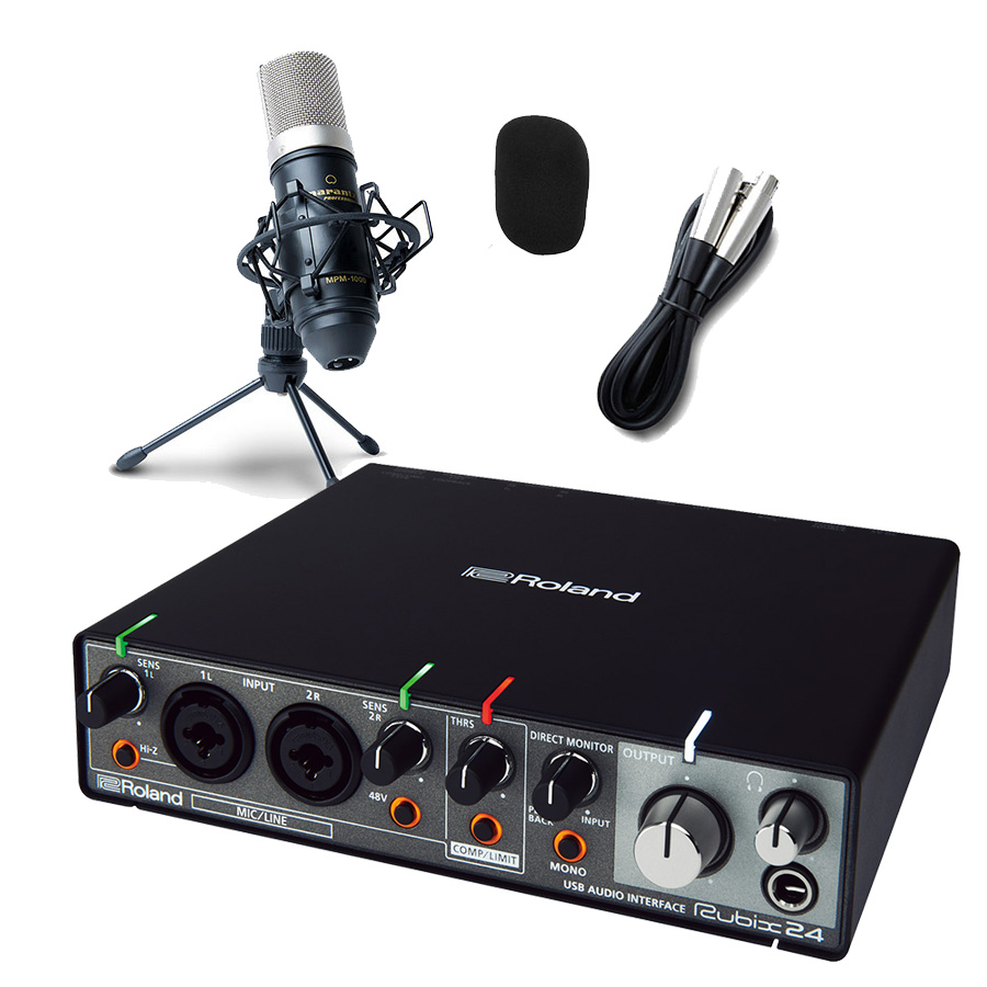 Roland ローランド rubix24（UA-55後継機種） 高音質配信・録音セット 動画配信