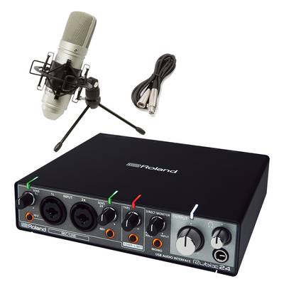 Roland rubix24（UA-55後継機種） TM-80高音質配信・録音セット TASCAMコンデンサーマイク一式付属 動画配信 ローランド 