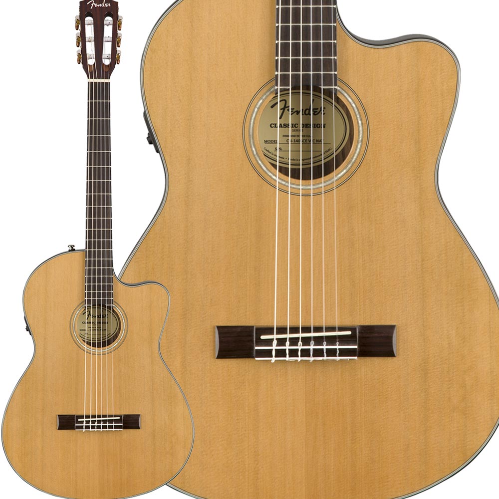 Fender CN-140SCE Nylon Thinline Natural エレガットギター