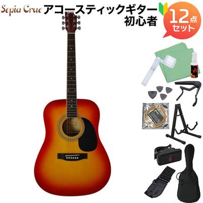 Sepia Crue WG-10 CS アコースティックギター初心者12点セット ドレッドノート 【セピアクルー】