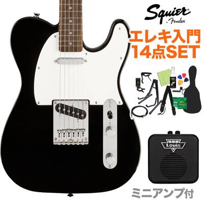 Squier by Fender Bullet Telecaster Laurel Fingerboard Black エレキギター初心者14点セット 【ミニアンプ付き】 テレキャスター 【スクワイヤー / スクワイア】