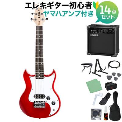 VOX SDC-1 MINI RD (Red) ミニエレキギター初心者14点セット 【ヤマハアンプ付き】 ミニギター トラベルギター ショートスケール レッド ボックス 