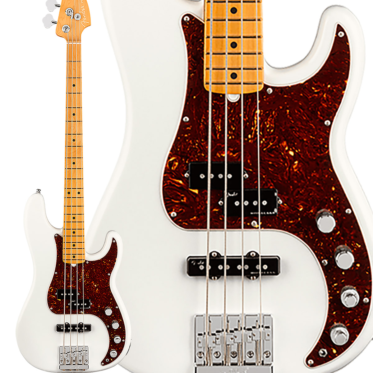 Fender American Ultra Precision Bass Maple Fingerboard Arctic 