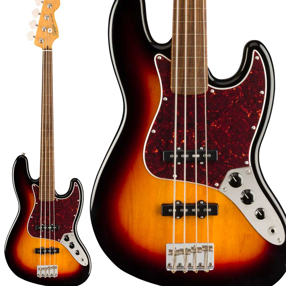 Squier by Fender Classic Vibe '60s Jazz Bass Fretless Laurel 
