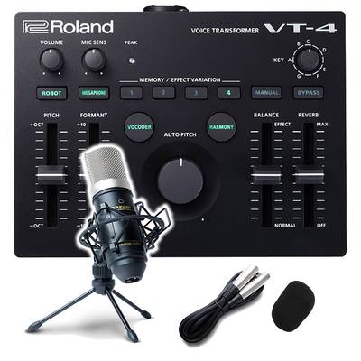 Roland VT-4 高音質コンデンサーマイクセット VT-4 必需品完備！ 【VTuber ゲーム実況 歌ってみた 弾いてみた ボーカルエフェクター】 【ローランド VT4】