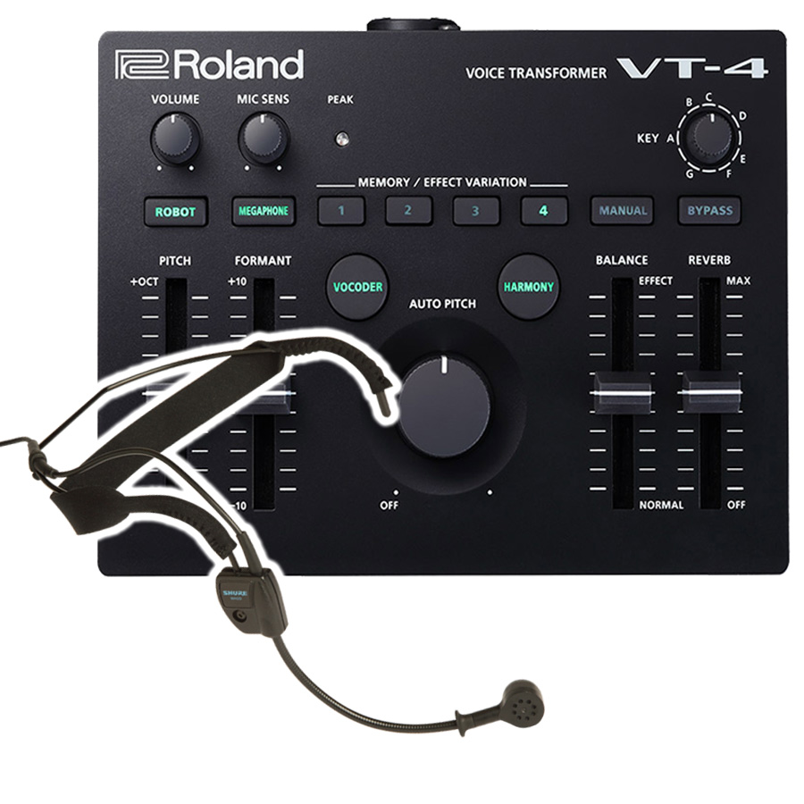 Roland AIRA VT-4 SHURE製 高音質ヘッドセットマイクセット 【VTuber