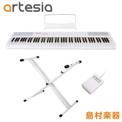 【在庫限り新品特価】 Artesia Performer WH ダブルX型スタンドセット 電子ピアノ フルサイズ セミウェイト 88鍵盤 【アルテシア】