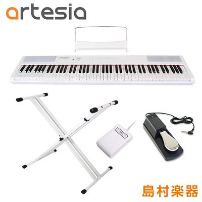 【在庫限り新品特価】 Artesia Performer WH ダブルX型スタンド・ペダルセット 電子ピアノ フルサイズ セミウェイト 88鍵盤 【アルテシア】
