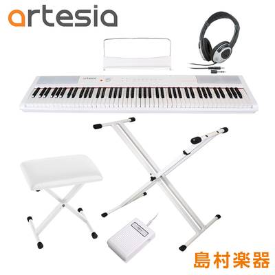 【在庫限り新品特価】 Artesia Performer WH ダブルX型スタンド・Xイス・ヘッドホンセット 電子ピアノ フルサイズ セミウェイト 88鍵盤 【アルテシア】