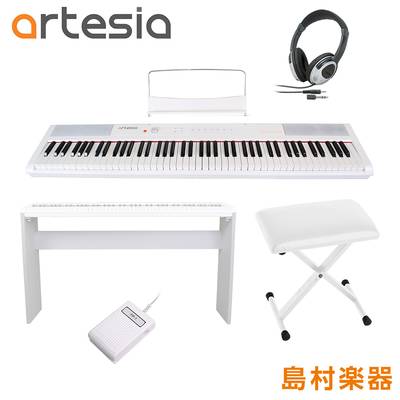 【在庫限り新品特価】 Artesia Performer WH 専用スタンド・Xイス・ヘッドホン 電子ピアノ フルサイズ セミウェイト 88鍵盤 【アルテシア】