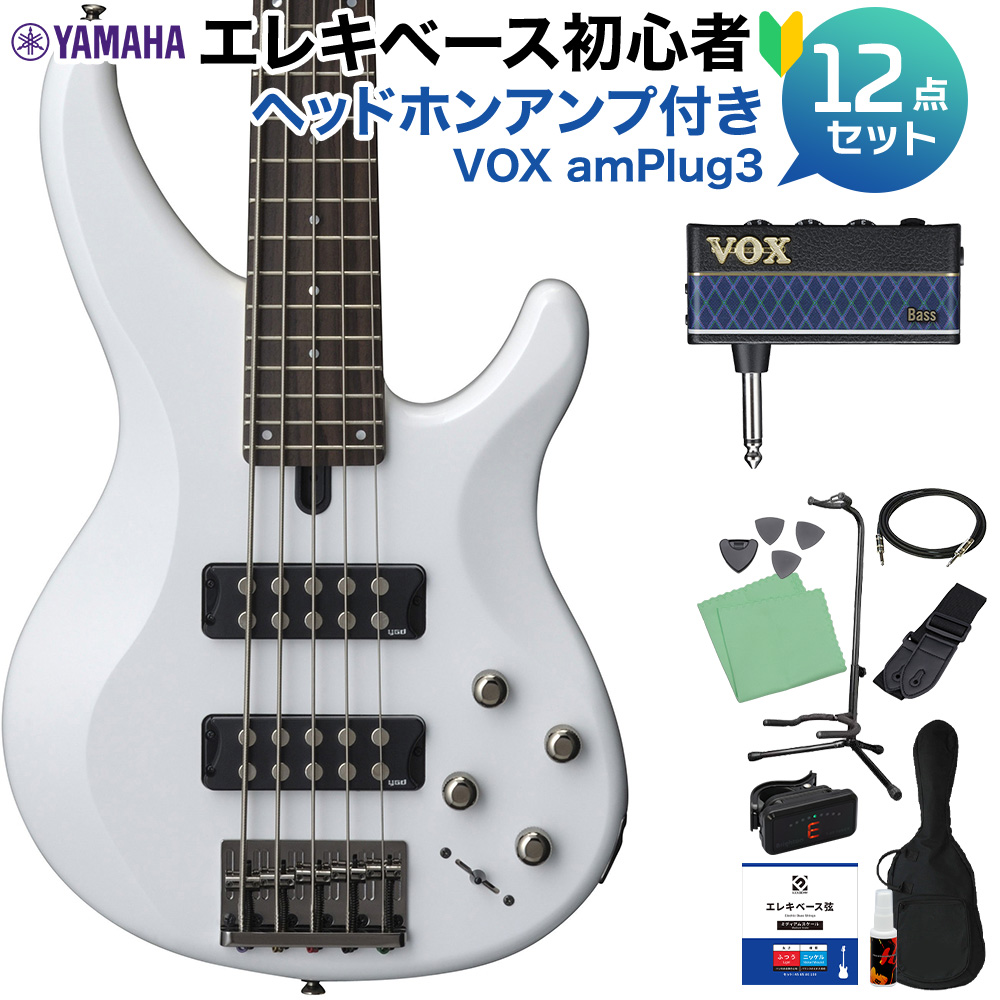 YAMAHA TRBX WH 5弦ベース初心者点セット ヘッドホンアンプ付