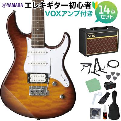 YAMAHA PACIFICA212VQM TBS エレキギター 初心者14点セット 【VOXアンプ付き】 タバコブラウンサンバースト ヤマハ パシフィカ