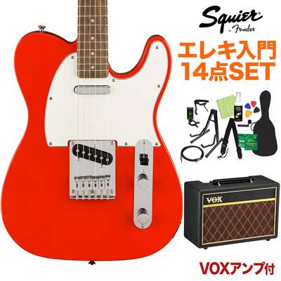 Squier by Fender Affinity Series Telecaster Laurel Fingerboard Race Red エレキギター 初心者14点セット 【VOXアンプ付き】 テレキャスター 【スクワイヤー / スクワイア】
