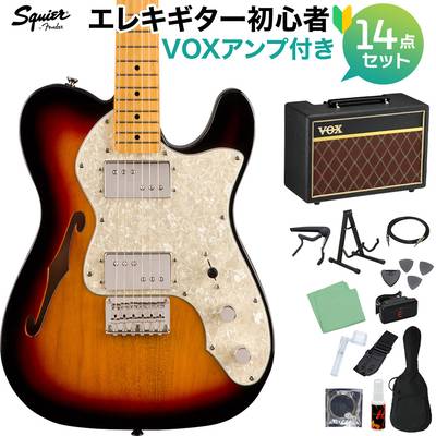 Squier by Fender Classic Vibe '70s Telecaster Thinline Maple Fingerboard 3-Color Sunburst 初心者14点セット 【VOXアンプ付き】 エレキギター テレキャスター 【スクワイヤー / スクワイア】