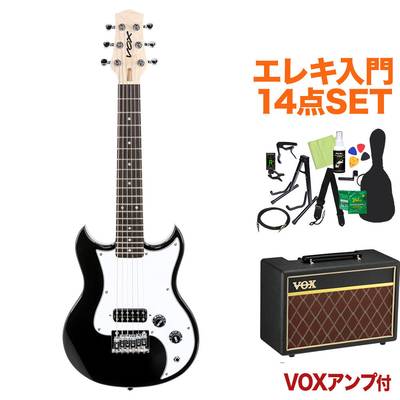 VOX SDC-1 MINI BK (Black) ミニエレキギター初心者14点セット 【VOXアンプ付き】 ミニギター トラベルギター ショートスケール ブラック 黒 ボックス 