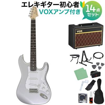 Photogenic ST-180 SV エレキギター初心者14点セット 【VOXアンプ付き】 ストラトタイプ フォトジェニック ST180