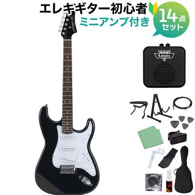 Photogenic ST-180 HBK エレキギター初心者14点セット 【ミニアンプ 