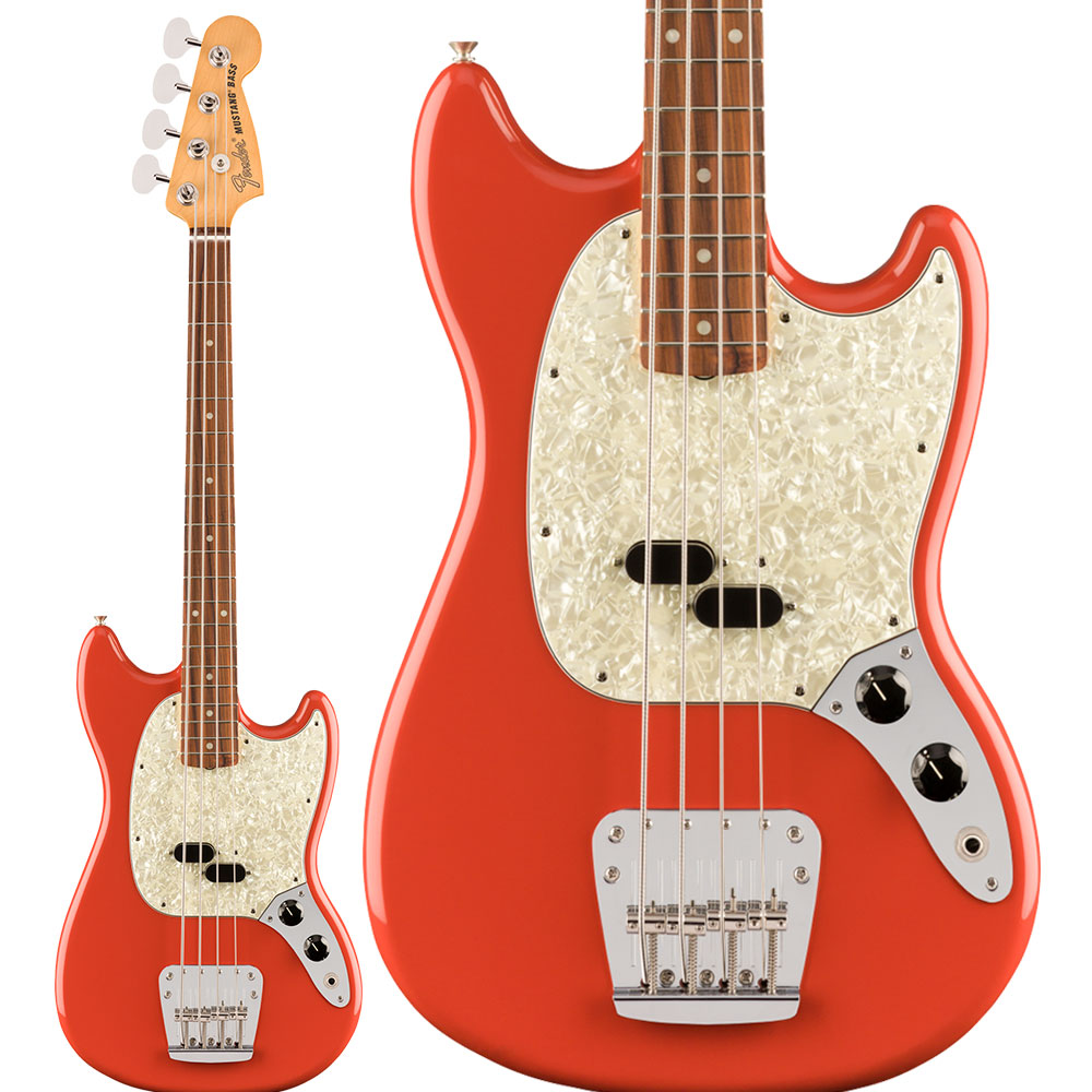 Fender Vintera '60s Mustang Bass Pau Ferro Fingerboard Fiesta Red 