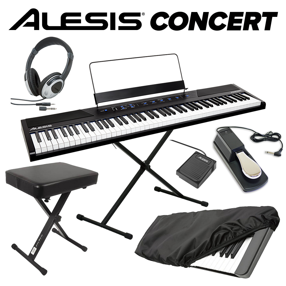 Alesis 電子ピアノ 88鍵盤 イス、スタンドセット スピーカー搭載