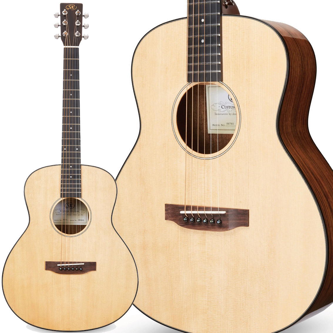 【在庫処分特価】 SX SS760 アコースティックギター ミニギター GS Miniサイズ ショートスケール 【エスエックス アコギ】