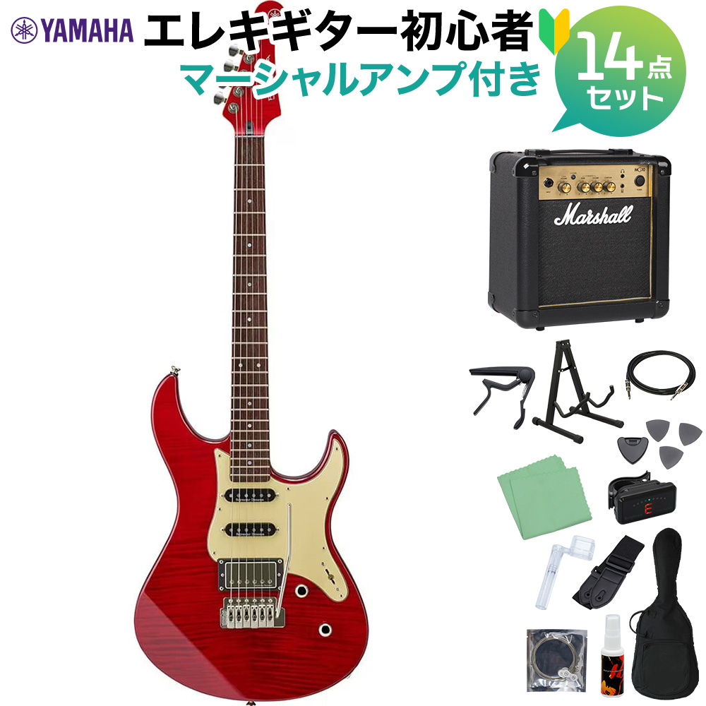 【新色】 YAMAHA PACIFICA612VII FMX Fired Red エレキギター初心者14点セット【マーシャルアンプ付き】 【ヤマハ パシフィカ】