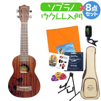 Bamboo Guitars Panda Soprano Ukulele ウクレレ初心者セット スタンド付き入門8点セット ソプラノウクレレ バンブーギターズ BU-21PANDA
