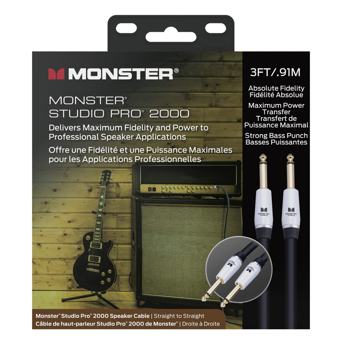 Monster cable studio pro スピーカーケーブル　2本セット