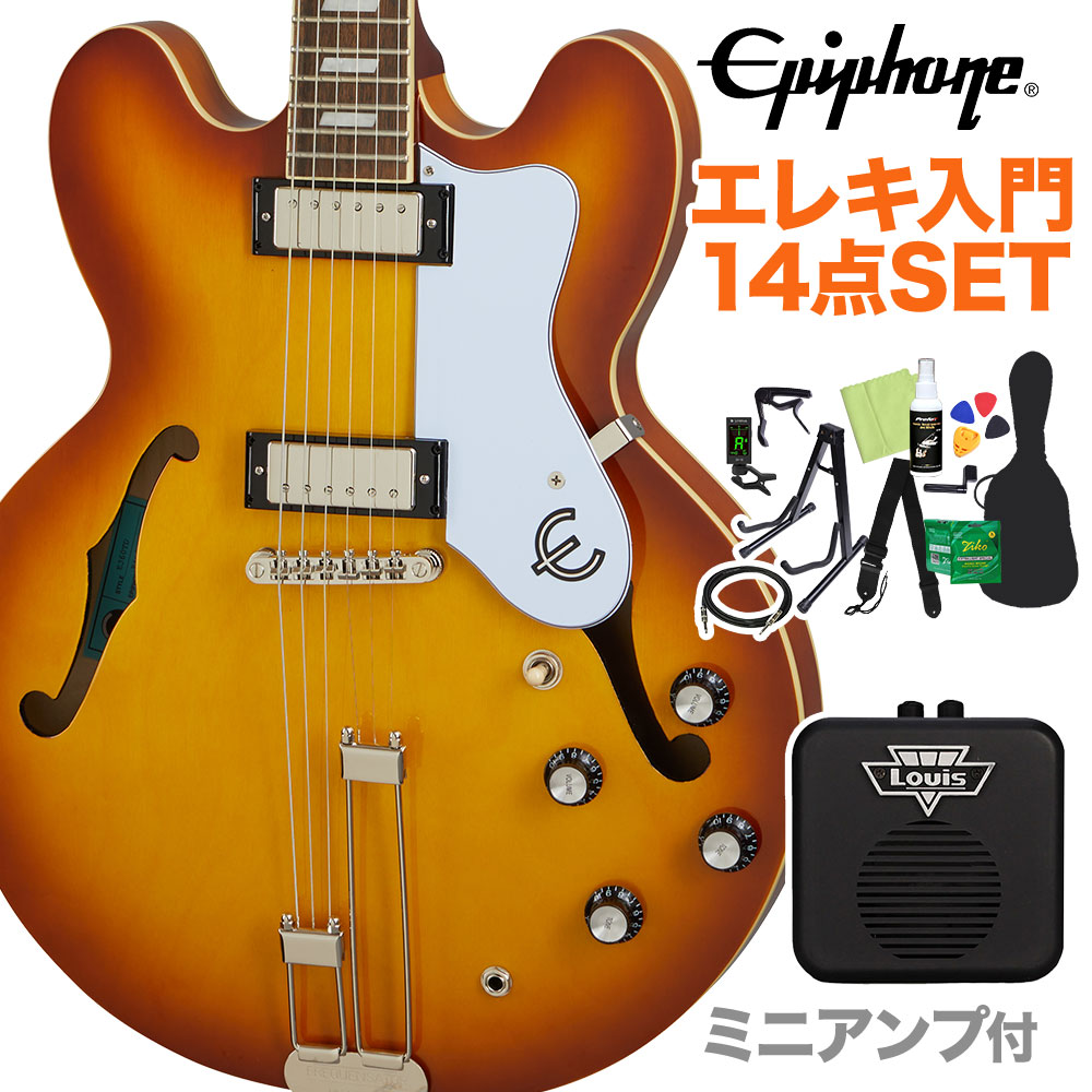 Epiphone Riviera Royal Tan エレキギター 初心者14点セット ミニアンプ付き セミアコギター リビエラ 【エピフォン】 -  島村楽器オンラインストア